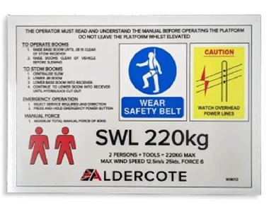 220KG SWL Label